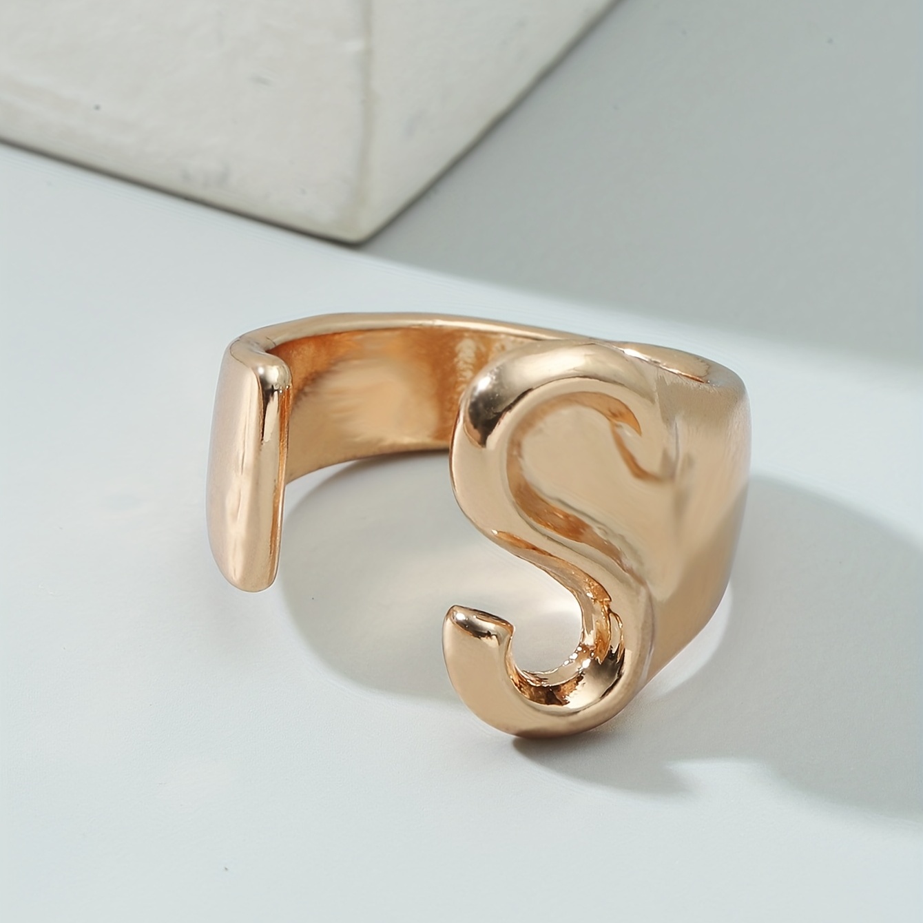 Minimalist Letter Ring For Men, Daily Decoration Gift